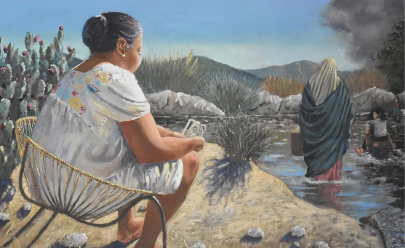 Isaac Chavarría, el inmigrante y artista autodidacta que cuenta su experiencia a través de la pintura